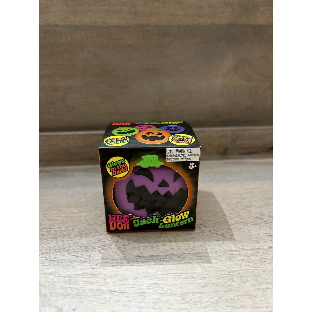 NeeDoh Halloween Glow In Dark Jack Glow Lantern Purple Pumpkin